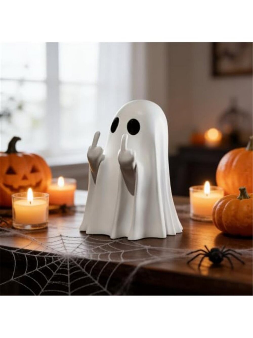 Halloween Ghost Figurine White Decorative Cute Finger Ghost Ornaments